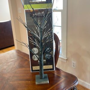 Used once Apothecary & Company LED Birch Tree with Sturdy Base brown